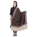 La Vastraa Women's Pure Soft Wool Black Kani Shawl - Shawls and Wraps for Women