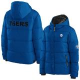 Women's WEAR by Erin Andrews Royal Philadelphia 76ers Plush Puffer Full-Zip Jacket