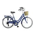 Aurai Arabella Junior Girls Traditional Heritage Bicycle, 24" Wheel, 6 Speed - Metallic Navy