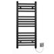 Myhomeware 300mm Wide Flat Black Electric Pre-Filled Heated Towel Rail Radiator For Bathroom Designer UK (300 * 800mm Electric Black)