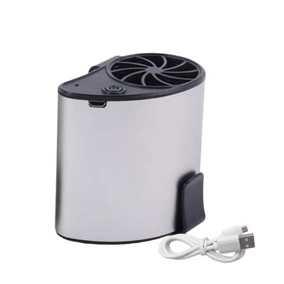 Mobile USB Rechargeable Air Conditioning Cooler Waist Fan Black Durable Outdoor 