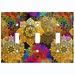 WorldAcc Mandala Flowers 3-Gang Toggle Light Switch Wall Plate in Blue/Red/Yellow | 4.5 H x 6.375 W x 0.15 D in | Wayfair F-T3-MDL093