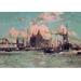 Buyenlarge 'Port Traffic on the River Mersey' by Charles Dixon Painting Print in Blue | 24 H x 36 W x 1.5 D in | Wayfair 0-587-01938-7C2436