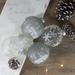 Northlight Seasonal 4 ct Gray & Clear Ball Hanging Christmas Ornaments 3.25-Inch (80mm) in Gray/White | 3.25 H x 3.25 W x 3.25 D in | Wayfair