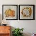 The Holiday Aisle® Pumpkin in Fall - 2 Piece Picture Frame Painting Set on Canvas Canvas, in Black/Blue/Green | 26.5 H x 53 W x 1.5 D in | Wayfair