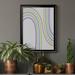 Corrigan Studio® Tubular Abstract III Premium Framed Print - Ready To Hang Canvas in Black/Blue/Green | 24.5 H x 18.5 W x 1.5 D in | Wayfair