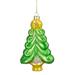 Northlight Seasonal 5.25" Green & Gold Glass Christmas Tree Hanging Ornament Glass in Green/Yellow | 5.25 H x 1.25 W x 3.5 D in | Wayfair