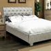 Rosdorf Park Killion Tufted Platform Bed Upholstered/Faux leather in Gray | 43.75 H x 80.5 W x 89.75 D in | Wayfair