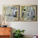 Orren Ellis Alder Creek I - 2 Piece Picture Frame Painting Set on Canvas Canvas, Solid Wood in Black/Blue/Green | 34.5 H x 69 W x 1.5 D in | Wayfair