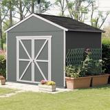 Handy Home Rookwood 10 ft. W x 8 ft. D Wood Storage Shed w/ Floor in Brown/Gray | 104.5 H x 120 W x 96 D in | Wayfair 19426-9