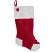 Northlight Seasonal 20.5-Inch Red & White Velvet Christmas Stocking w/ Faux Fur Polyester in Red/White | 20.5 H x 10 W in | Wayfair