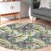 Blue/Green 60 x 0.08 in Area Rug - Bayou Breeze Chevalier Floral Green/Purple/Light Blue Area Rug Polyester | 60 W x 0.08 D in | Wayfair