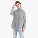 J. Crew Sweaters | J.Crew Button Sleeve Turtleneck Poncho | Color: Gray | Size: S