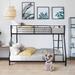 Isabelle & Max™ Twin Over Full Standard Bunk Bed in Black, Size 53.93 H x 77.24 W x 56.37 D in | Wayfair 9327D01B06F2494EB3EABC092C14D2AC