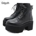 Gdgydh-Bottes Rinse Round Parker pour femmes OligSoft Material Lace-Up Female Short Optical