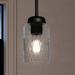 Luxury Classic Pendant, 7.75"H x 4"W, with Traditional Style, Matte Black, by Urban Ambiance - 7.75"H x 4.00"W x 4.00"Dep