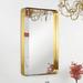 Ultra Brushed Gold 24" x 36" Rectangular Framed Wall Mirror