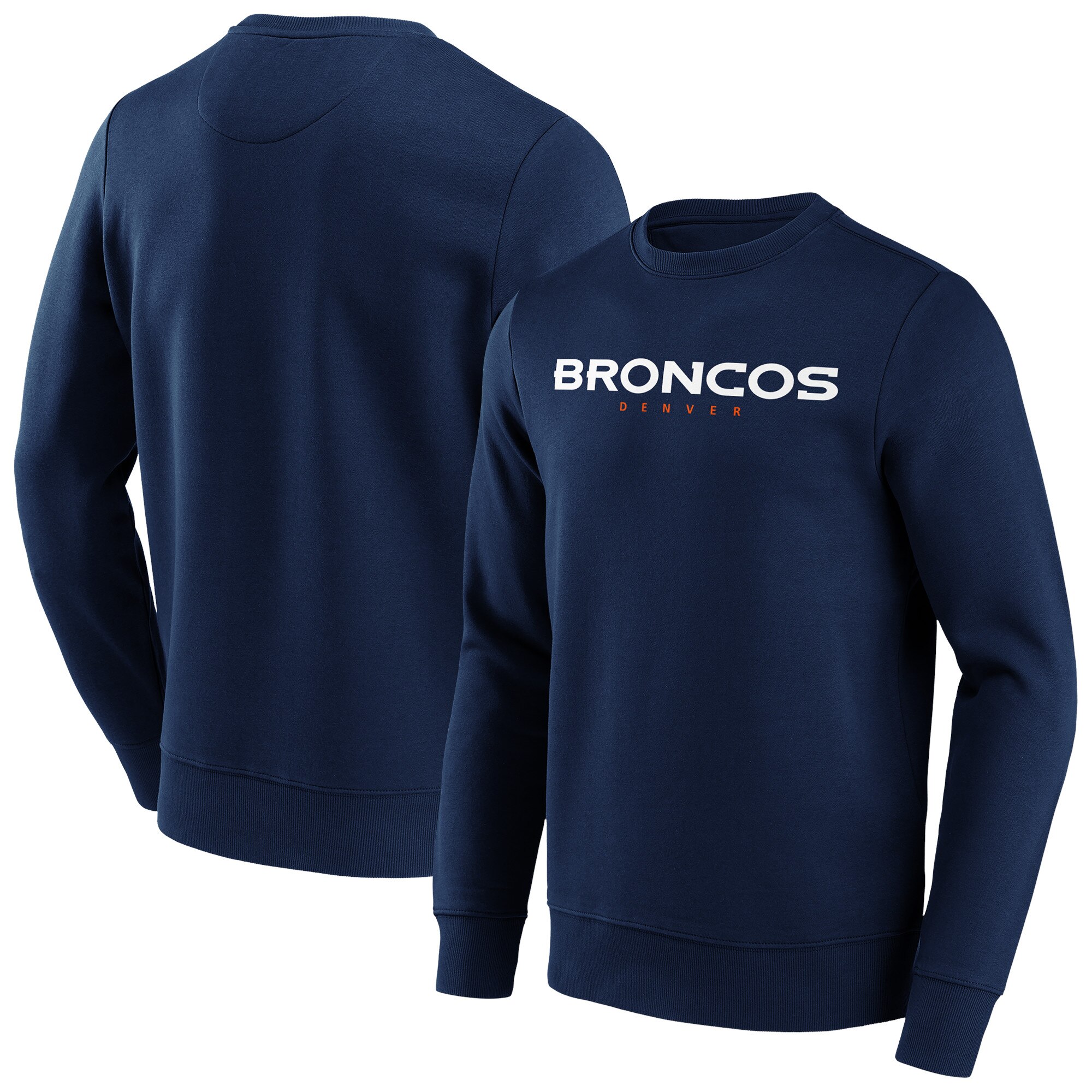"Denver Broncos Crew Sweatshirt mit alternativer Farbe und Wortmarke - Herren - Groß & Groß" Image
