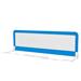 Costway 71 Inch Extra Long Swing Down Bed Guardrail with Safety Straps-Blue