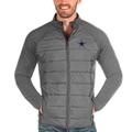 Men's Antigua Steel Dallas Cowboys Altitude Quilted Full-Zip Jacket