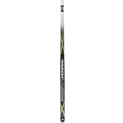 Mizerak 58" Two-Piece Green / White Ribbon Premium Carbon Composite Billiard / Pool Cue with Sport Grip P1884G