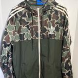 Adidas Sweaters | Adidas Originals Camouflage Rev Windbreaker | Color: Green | Size: L