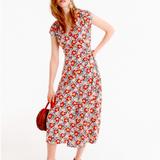 J. Crew Dresses | J. Crew - 70's Floral Midi Wrap Dress | Color: Pink/Red | Size: Xsp