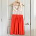 Anthropologie Dresses | Anthropologie Dress | Size 00 | Color: Cream/Orange | Size: 00