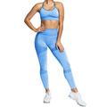 Buscando Womens Workout Set 2 Piece High Waist Seamless Yoga Leggings+Sports Bra Compression Tights Gym Clothes for Women - Blue - S