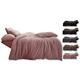 TheWhiteWater Limited Teddy Bear Bedding DUVET COVER SET - FULL SET with Fitted Bed Sheet & 2 Pillow Covers - Extra Furry Luxury Thermal Warm Cosy Fluffy 170 GSM Warm Quilt Gift Set (Double, Pink)