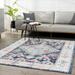 Tigris TGS-2313 2' x 3' Traditional Updated Traditional Navy/Ivory/Blue/Navy/Light Blue/Pink/Orange/Ivory/Gray/Light Green Area Rug - Hauteloom