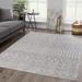 Tigris TGS-2330 5'3" x 7' Contemporary,Transitional,Farmhouse Ivory/Gray Area Rug - Hauteloom