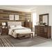 Clemence Beige and Burnished Oak 4-piece Panel Bedroom Set