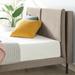 Priage by ZINUS Latte Velvet Upholstered Platform Bed Frame with Split Headboard