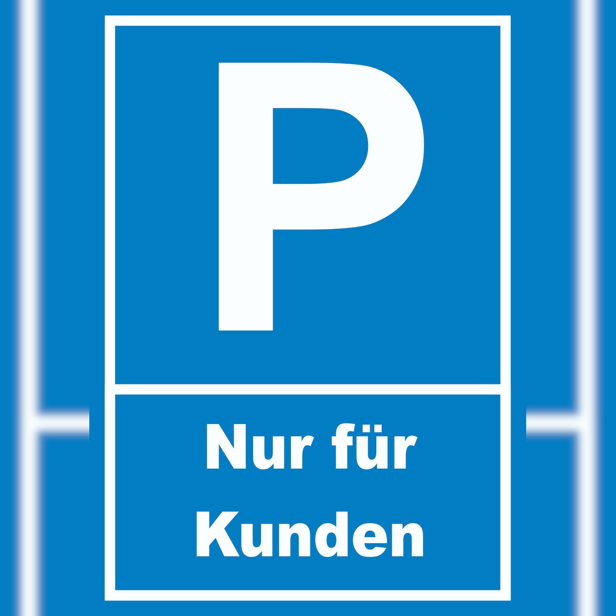 Kunden Parkplatz Schild nur für Kunden A1 Rückseite selbstklebend Image