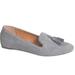 J. Crew Shoes | J. Crew Cora Suede Light Gray Tassel Flats Loafers - 8 | Color: Gray | Size: 8