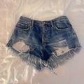 Free People Shorts | Free People Jean Shorts Blue Denim Size 27 | Color: Blue | Size: 27