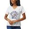 Women's League Collegiate Wear White Bucknell Bison Wordmark Intramural Boyfriend V-Neck T-Shirt