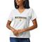 Women's League Collegiate Wear White Rochester Yellow Jackets Script Intramural Boyfriend V-Neck T-Shirt