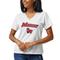 Women's League Collegiate Wear White Marist Red Foxes Intramural Boyfriend V-Neck T-Shirt