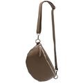 SH Leder ® Lala G399 Real Leather Waist Bag for Women Men Unisex Belt Bag for Festival Travel Bum Bag Large Crossbody Bag Women Leather Bag 30 x 18 cm, Dark taupe, L, fashion waist bag