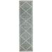 "Liora Manne Malibu Checker Diamond Indoor/Outdoor Rug Green 1'11"" x 7'6"" - Trans Ocean MAUR8822506"