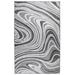 "Liora Manne Malibu Waves Indoor/Outdoor Rug Charcoal 2'7"" x 3'11"" - Trans Ocean MAU34822247"