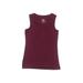 Justice Short Sleeve T-Shirt: Burgundy Solid Tops - Kids Girl's Size 8