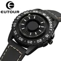 EUTOUR-Montre de sport magnétique pour homme montre à quartz étanche bracelet en cuir luxe