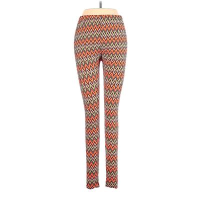 Leggings: Orange Graphic Bottoms