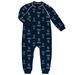 Toddler Navy Seattle Kraken Team Print Raglan Full-Zip Jumper Pajamas