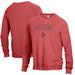 Men's Alternative Apparel Heathered Cardinal Ball State Cardinals The Champ Raglan Pullover Sweatshirt