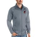 Men's Antigua Charcoal Portland Trail Blazers Links Full-Zip Golf Jacket