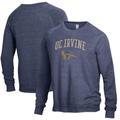 Men's Alternative Apparel Heathered Navy UC Irvine Anteaters The Champ Raglan Pullover Sweatshirt
